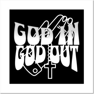 GOD IN GOD OUT - White Image, Unisex Christian Cotton T-Shirt, Stylish White Imagery, Trendy Spiritual Shirt, Christian Apparel, Comy, Soft Posters and Art